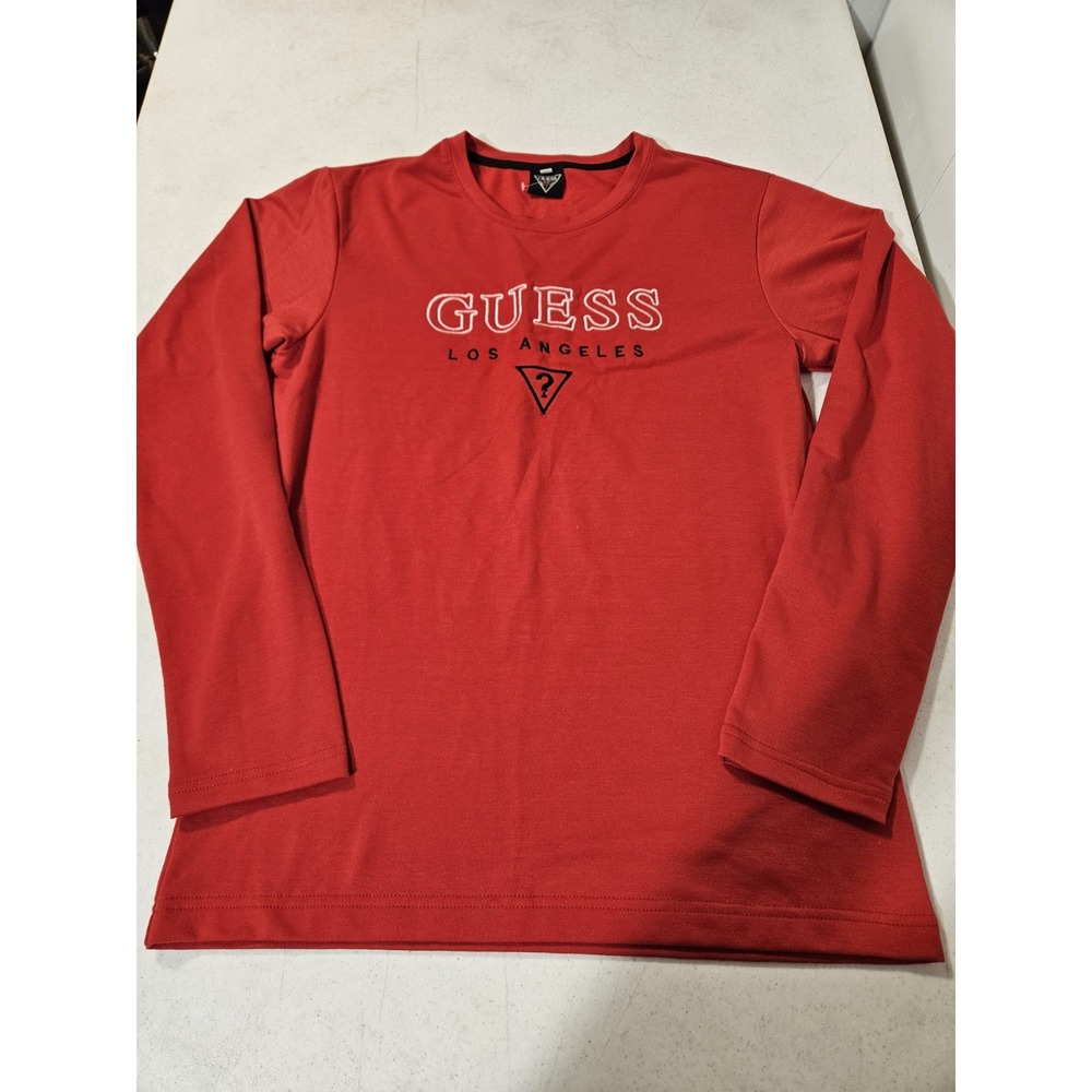 Guess Los Angeles Red Long Sleeve Womens Medium Lightweight 90s Y2K NWOT(614